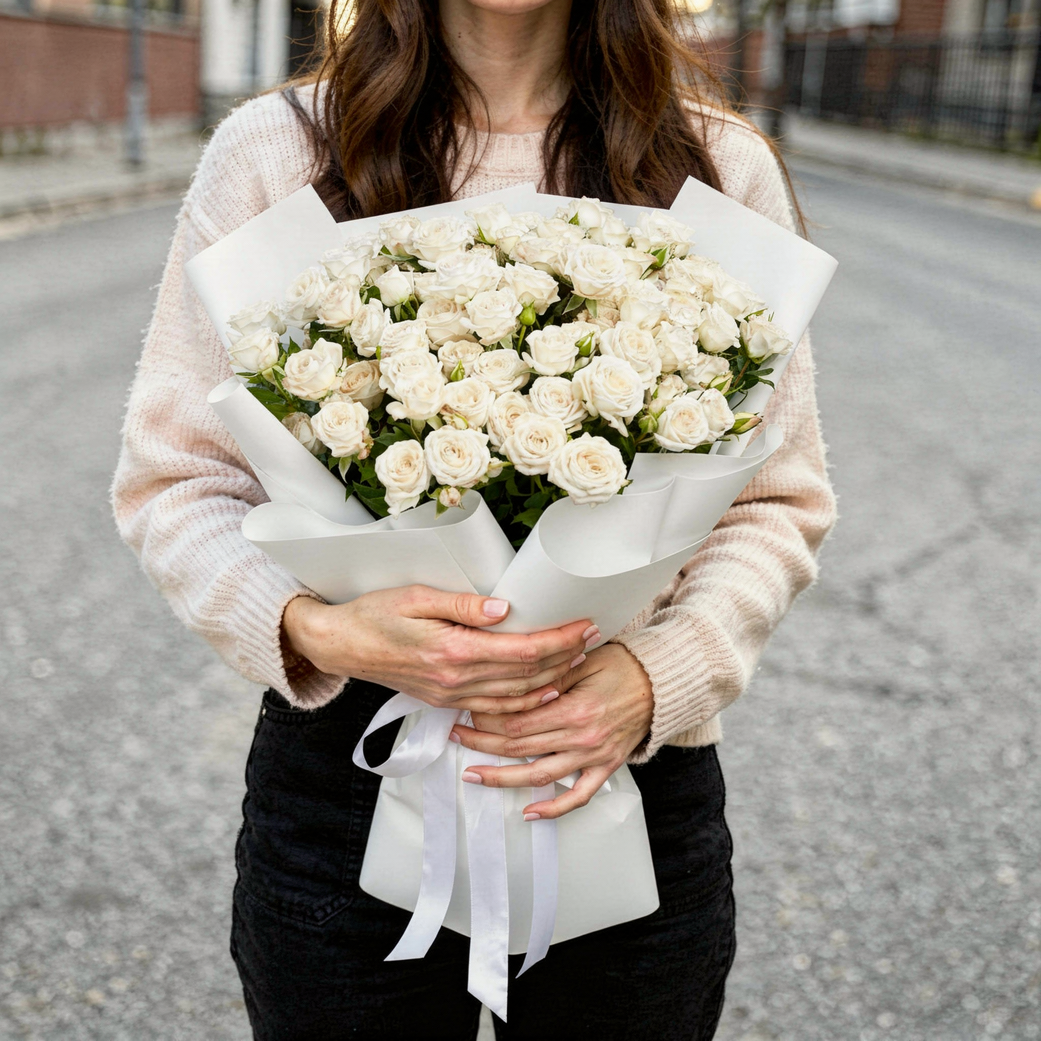 White Spray Roses