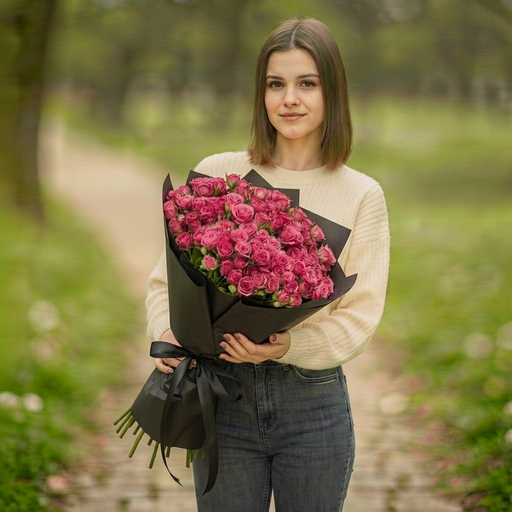 Pink Spray Roses