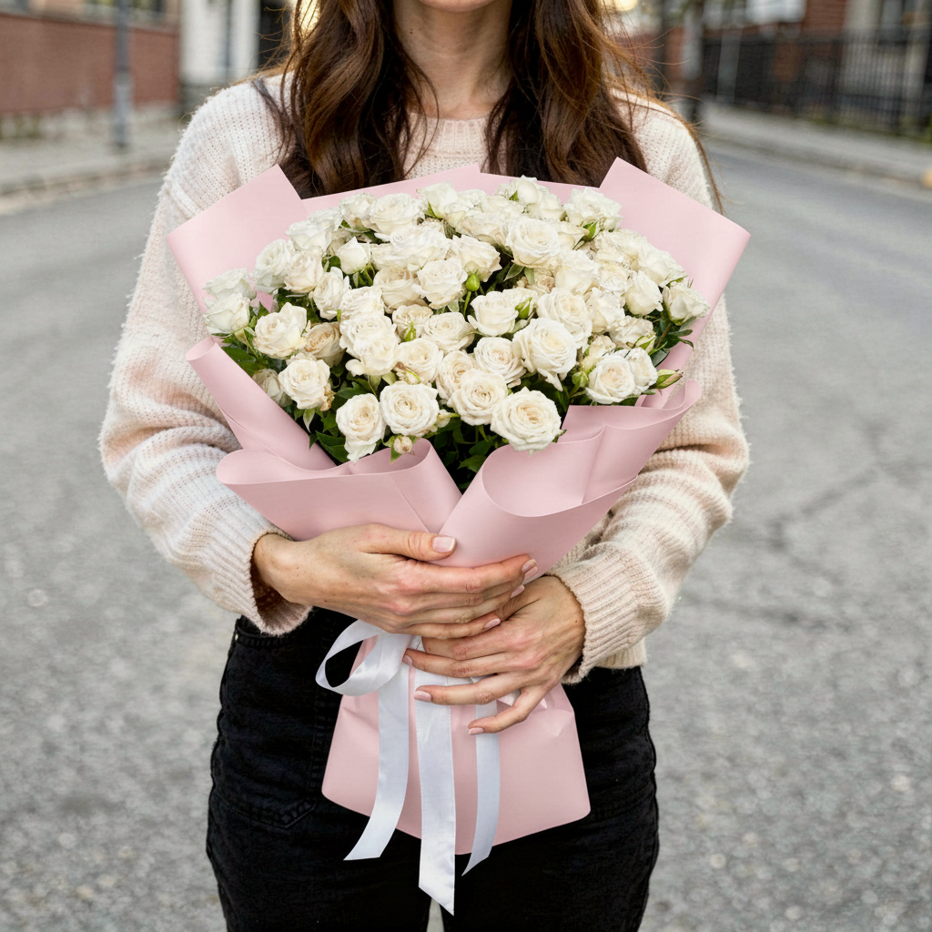 White Spray Roses