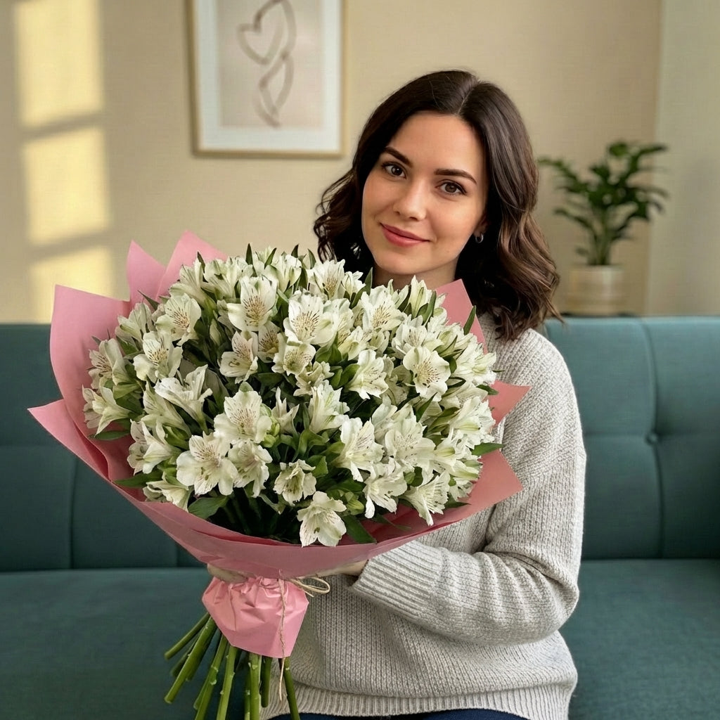 White Alstroemeria