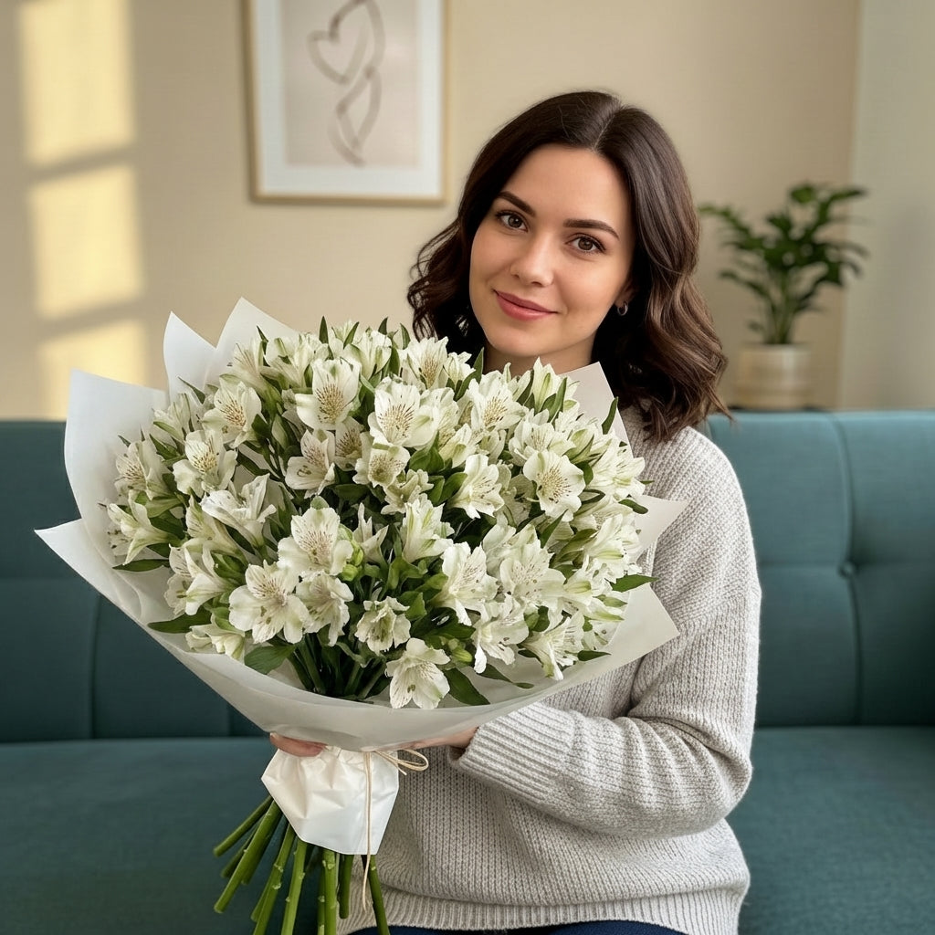 White Alstroemeria
