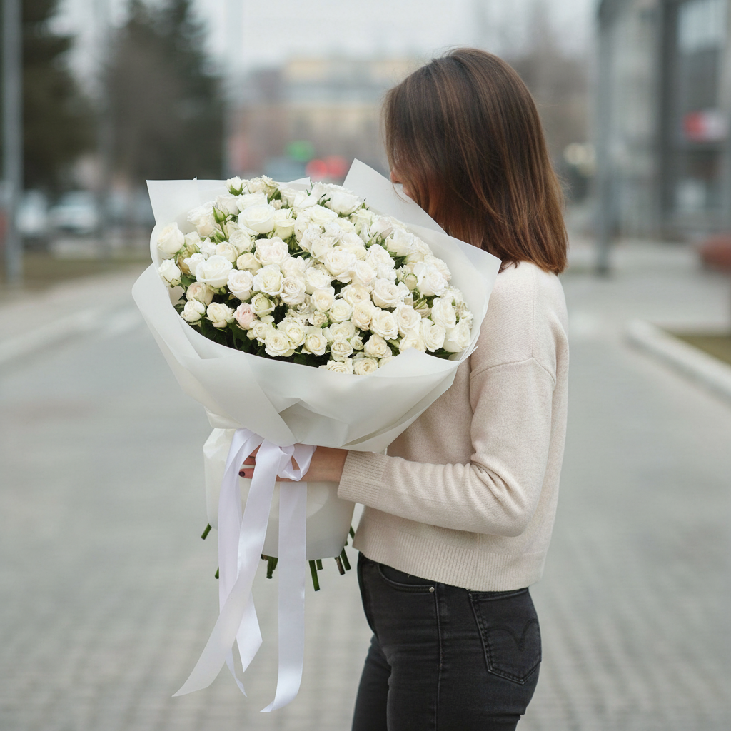 White Spray Roses