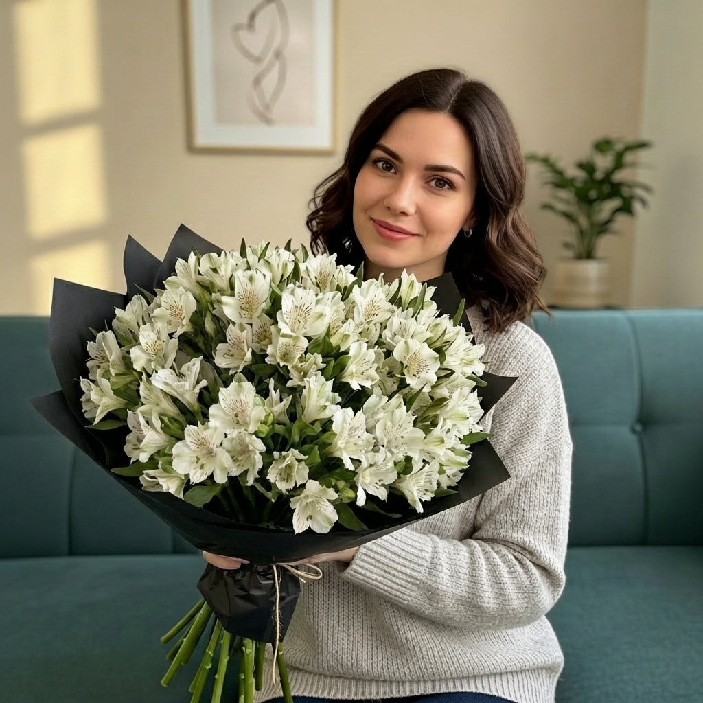 White Alstroemeria