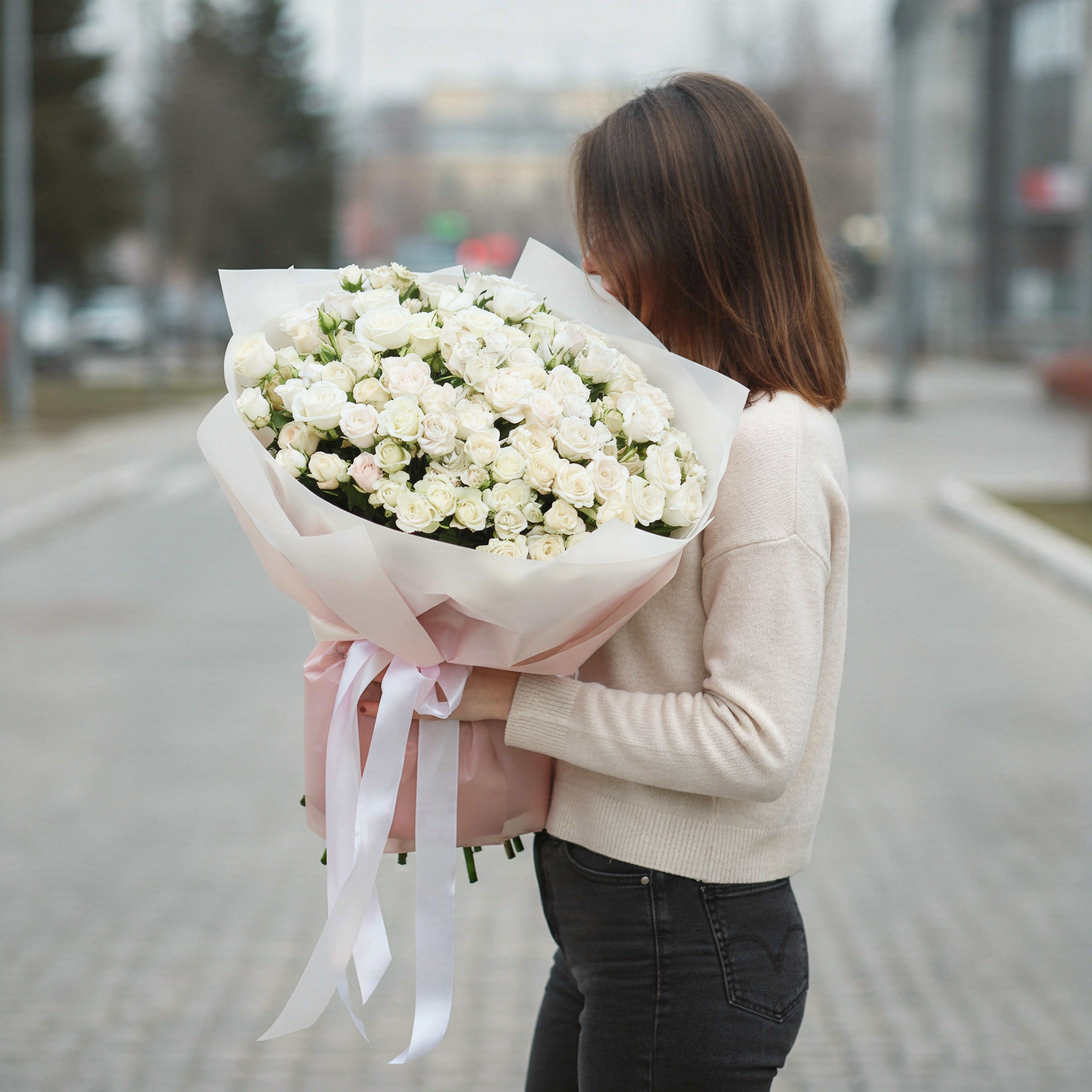 White Spray Roses