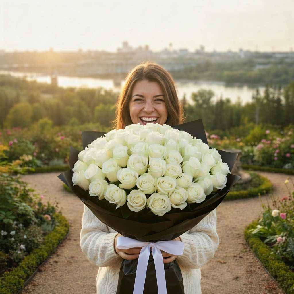Premium White Roses