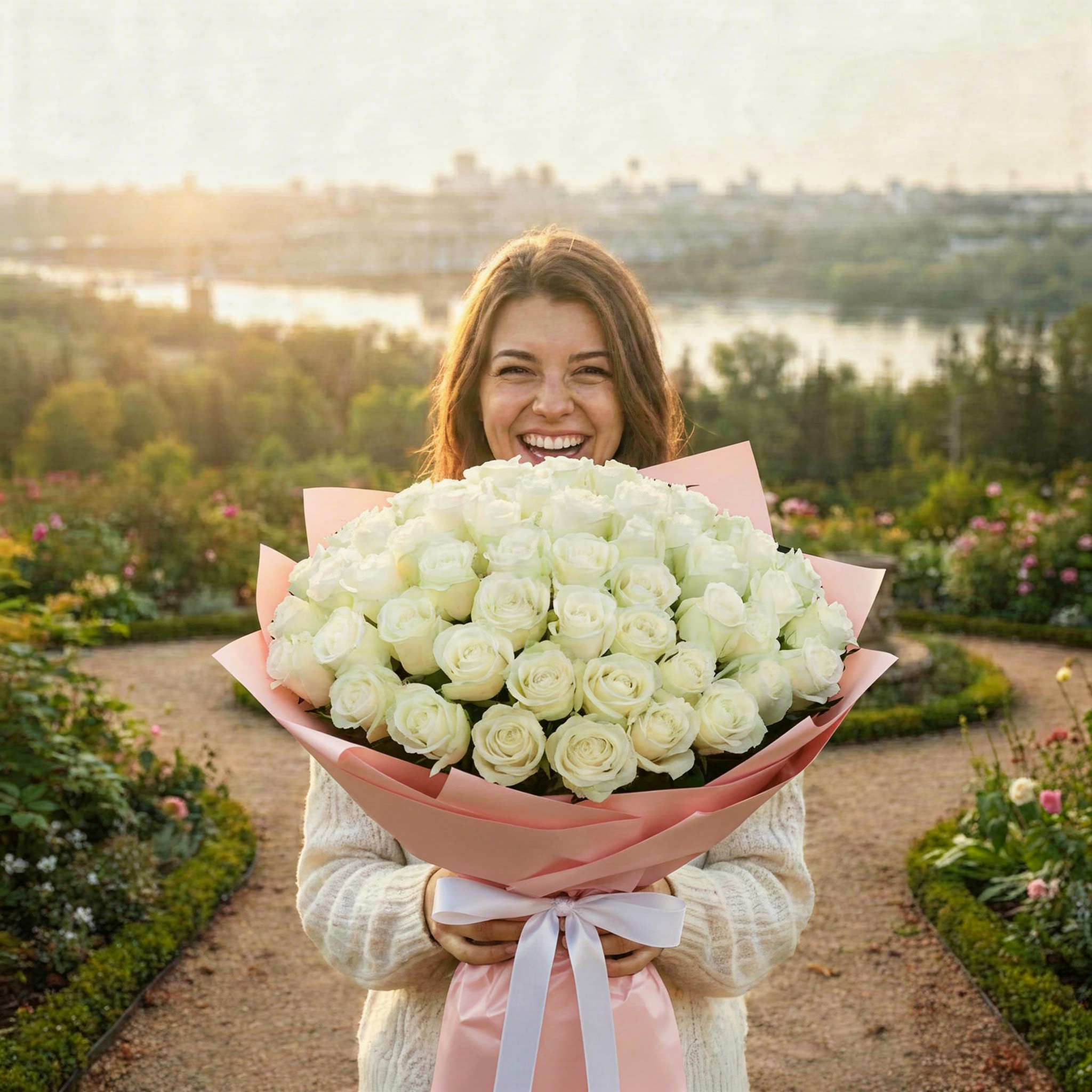 Premium White Roses