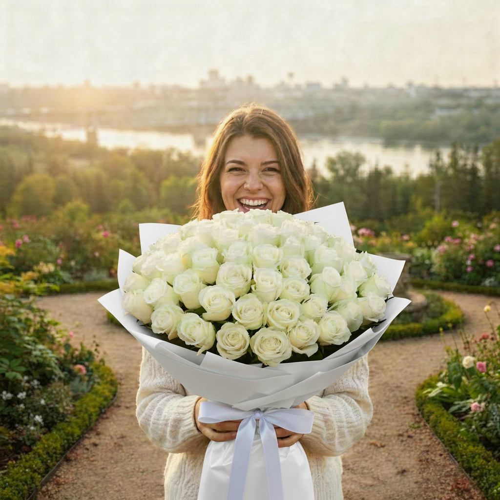 Premium White Roses