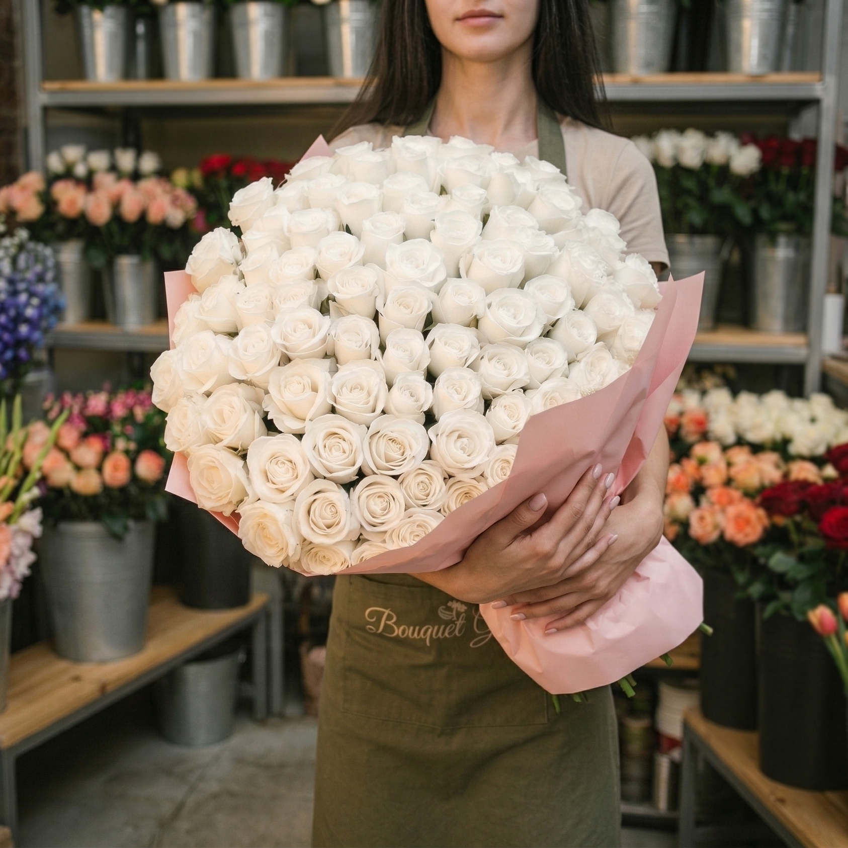 Premium White Roses