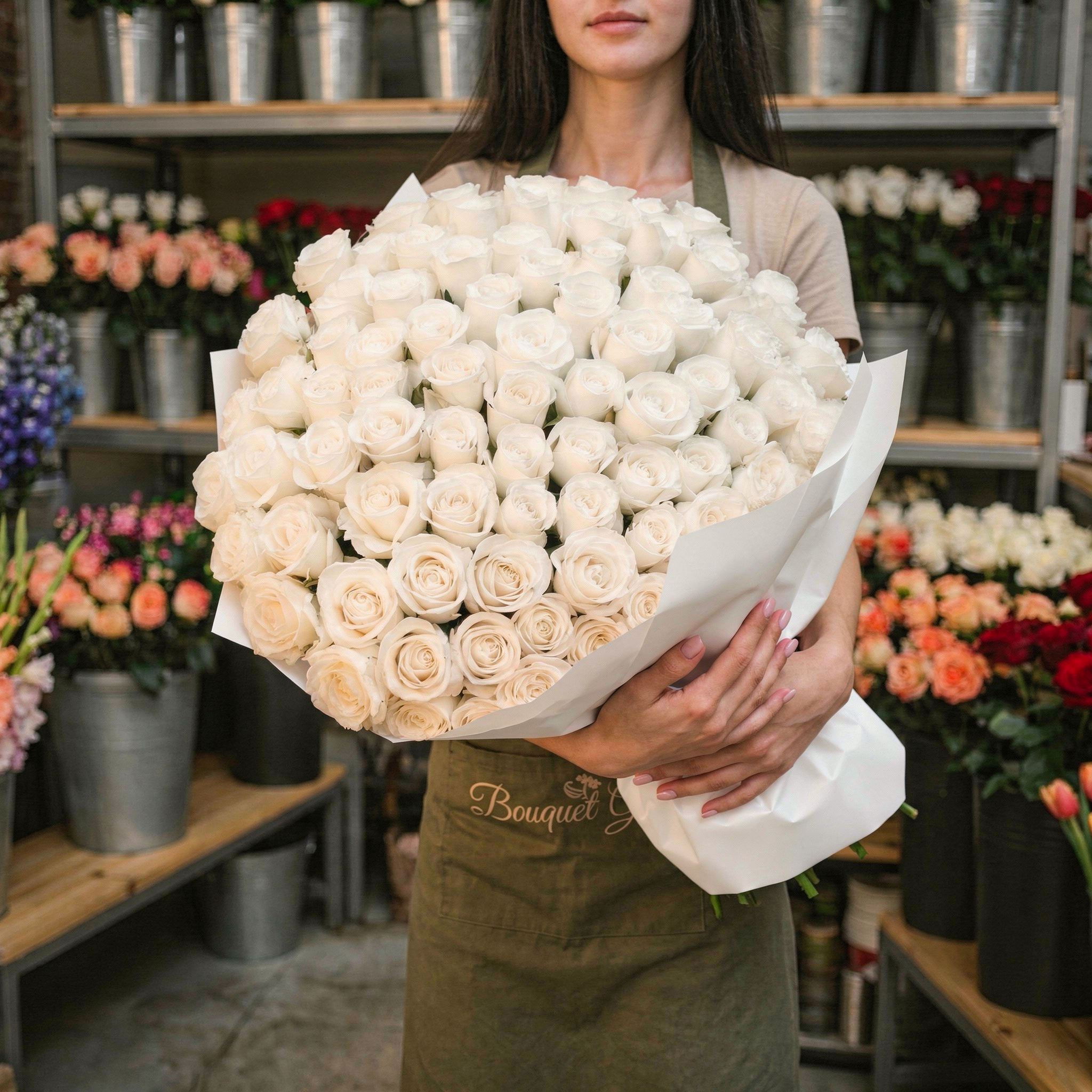 Premium White Roses