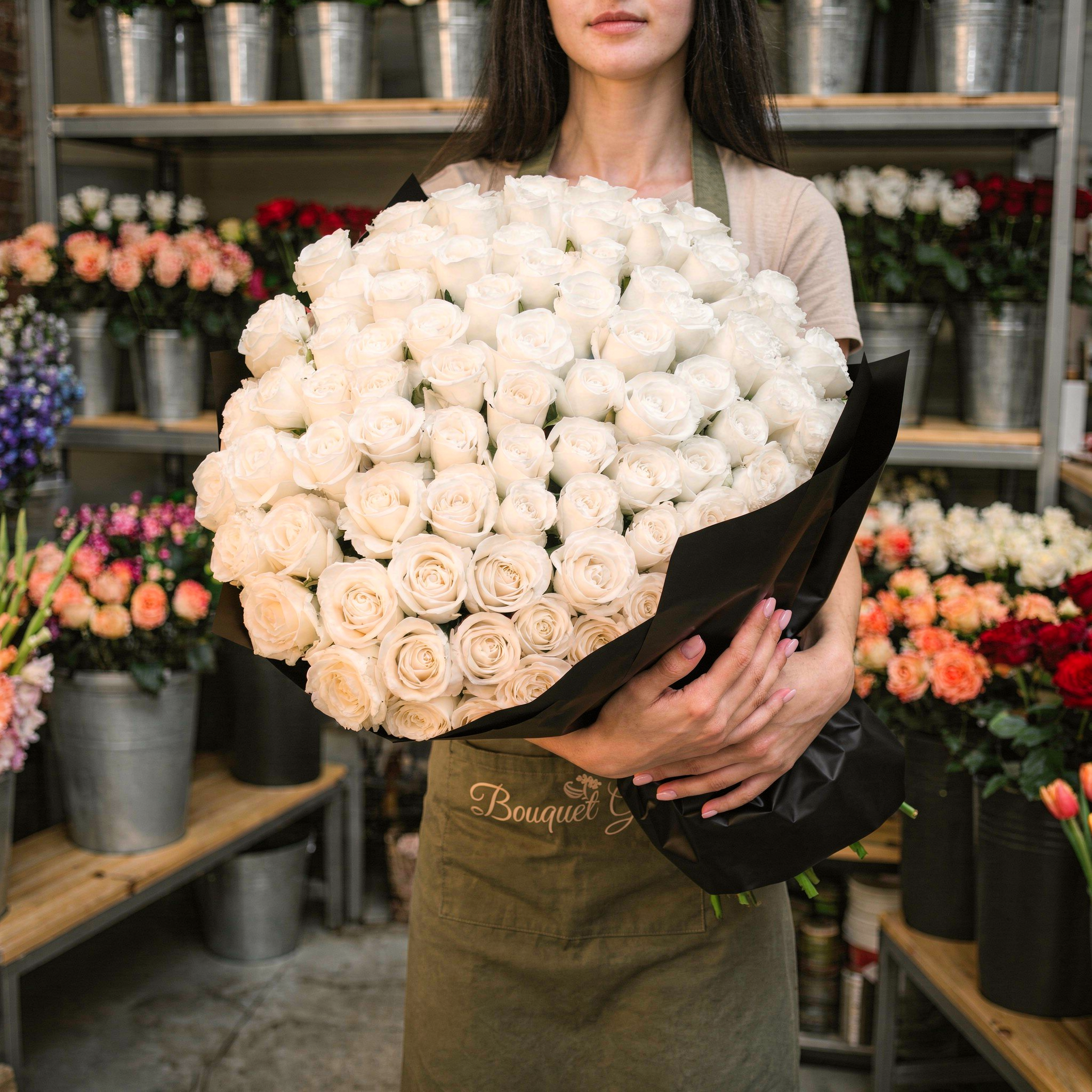 Premium White Roses