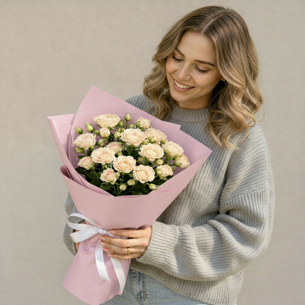 White Spray Roses